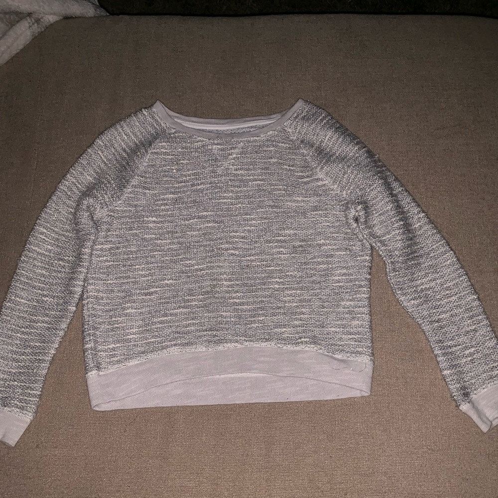 Silver A&E sweater